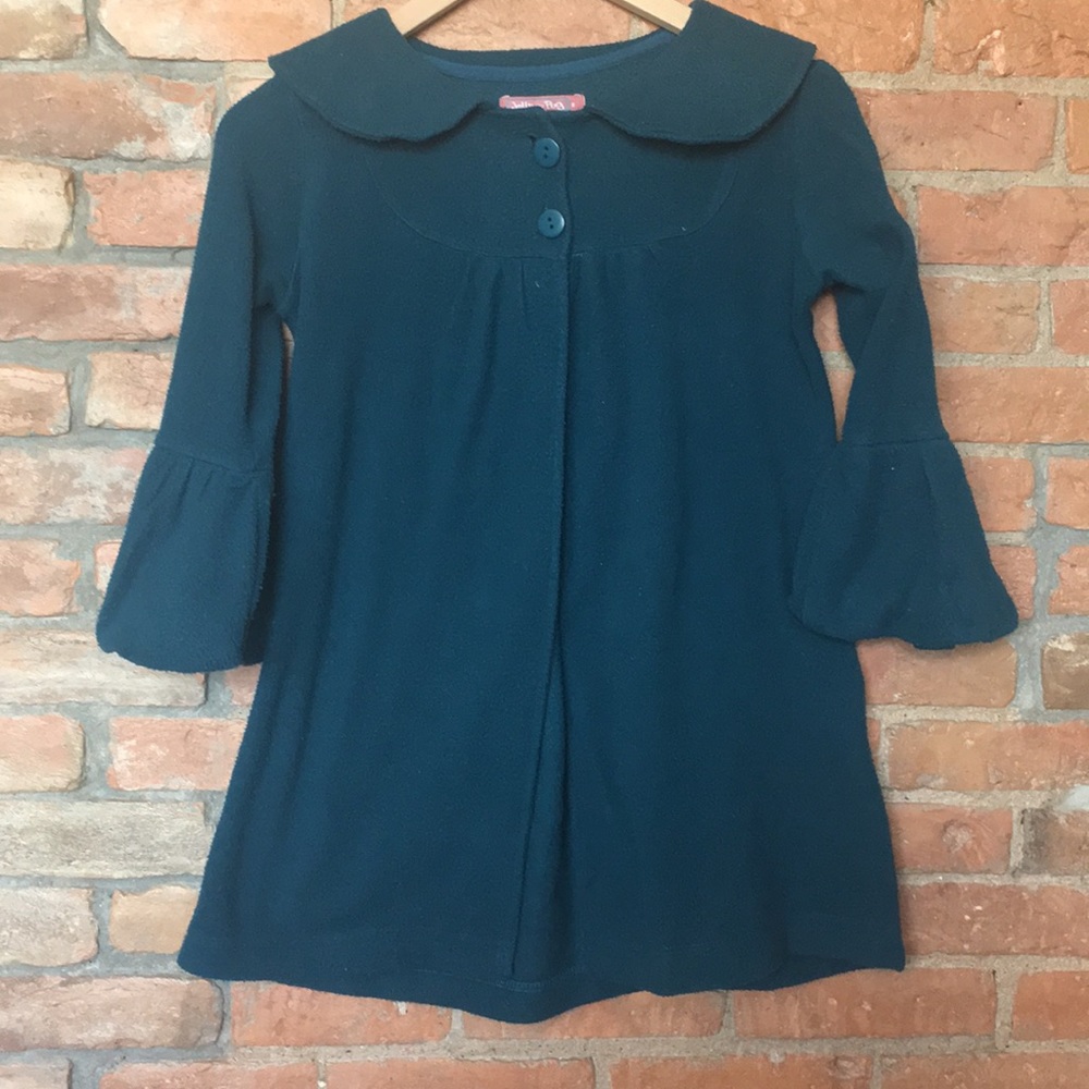 Girls Jelly The Pug Blue Coat